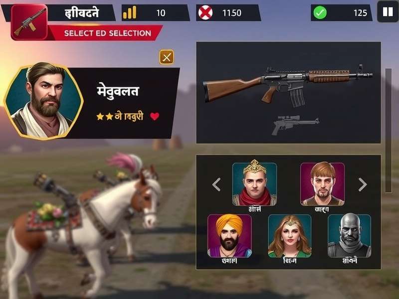 Bihar Battle Blitz Character Selection Screen Bihar Battle Blitz gameplay screenshot showing character selection