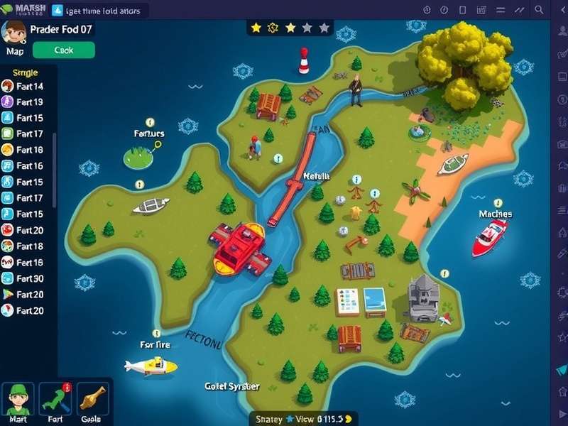 Marsh Masters Flood Fighters strategy map showing resource allocation