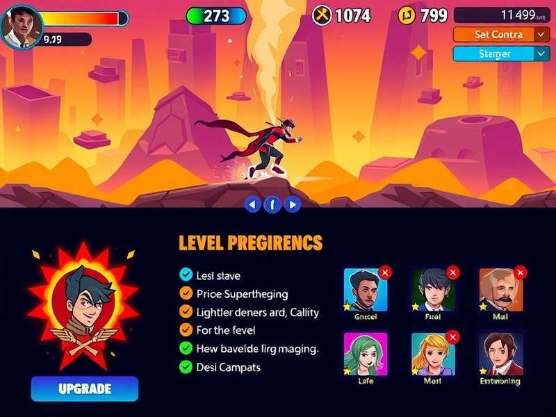 Desi Superhot Frenzy level progression and upgrade system