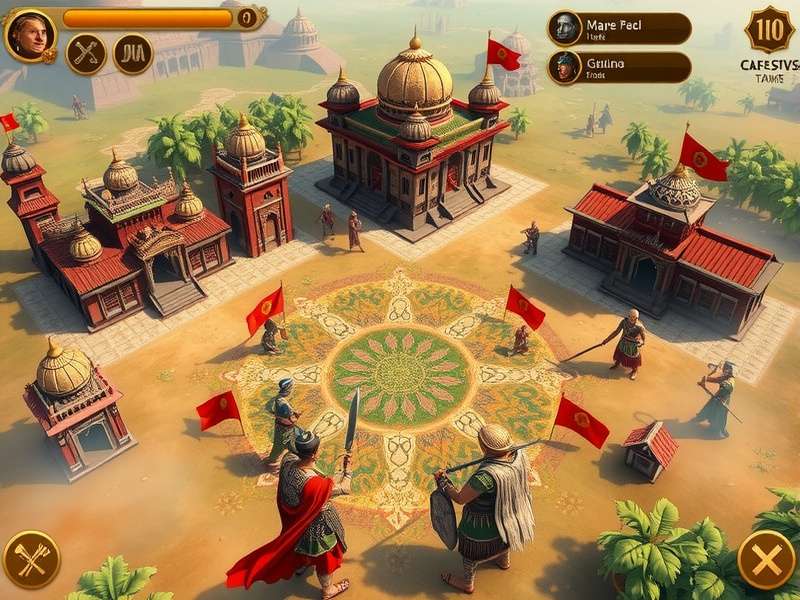 Sovereign Kshatriya Saga gameplay screenshot showing ancient Indian battlefield