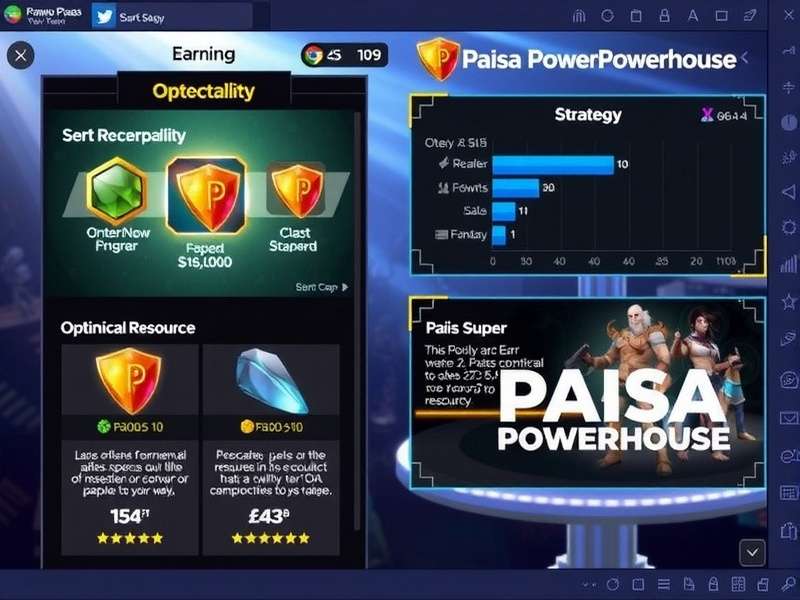 Paisa Powerhouse Game Interface Paisa Powerhouse gameplay interface showing earning opportunities