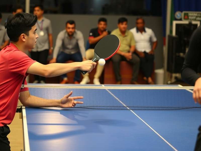 Rajwada Ping Pong service technique demonstration