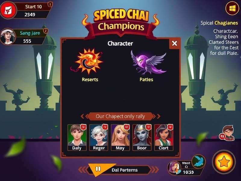 Spiced Chai Champions gameplay screenshot showing character battles