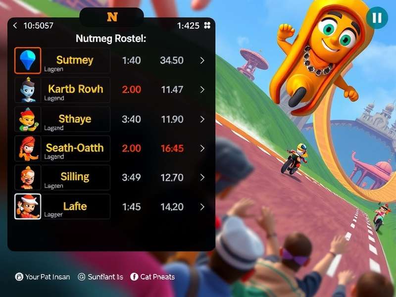 Nutmeg Dash Legend gameplay screenshot showing character racing through vibrant Indian-inspired environment