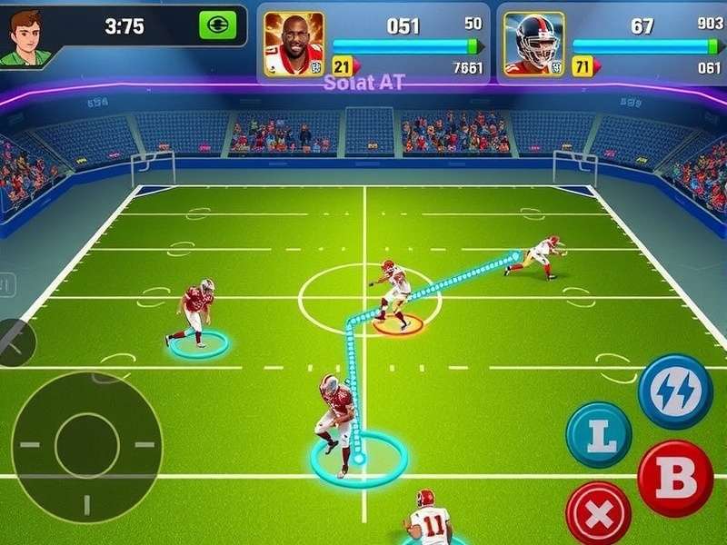 Desi NFL Titans Battle Gameplay Desi NFL Titans Battle gameplay screenshot showing football action