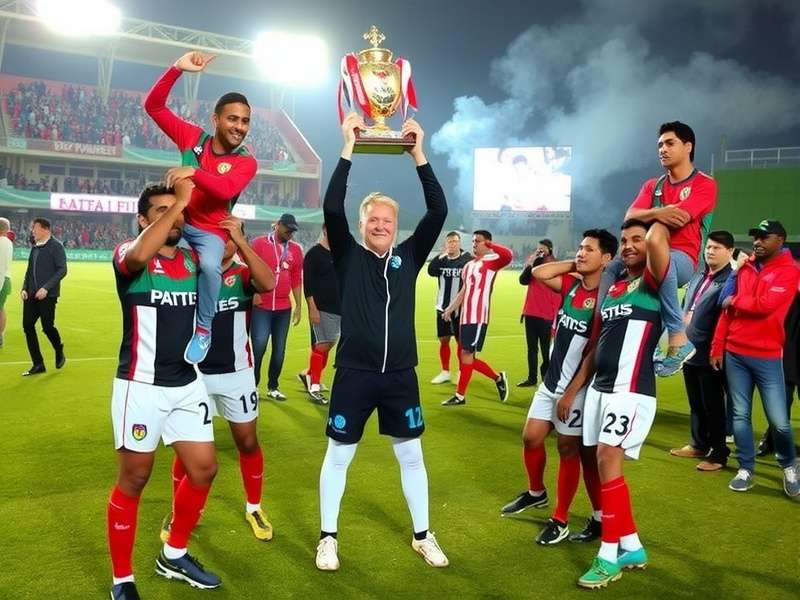 Patna Pioneers FC team celebration after winning a match