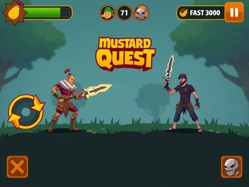 Mustard Quest Hero gameplay screenshot showing character combat