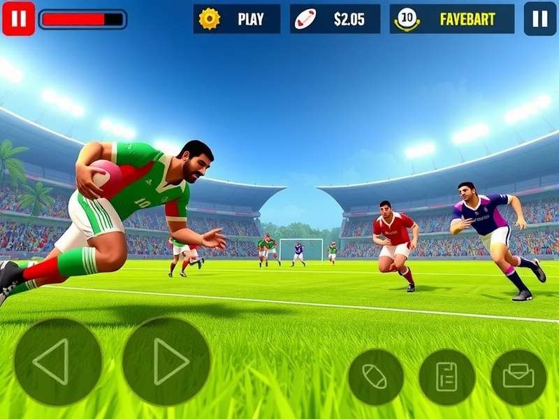 Rugby Sultans India Game Interface Rugby Sultans India gameplay interface showing controls and options