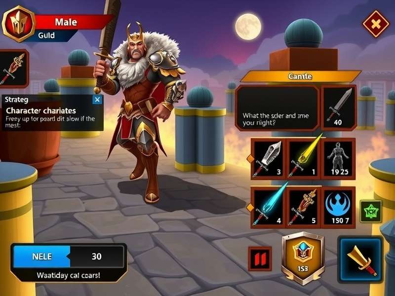 Mighty Mace Warlord character customization screen