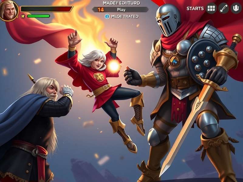 Mighty Mace Warlord gameplay screenshot showing character combat