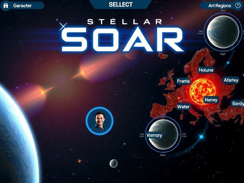 Stellar Soar - Galactic Map and Regions Stellar Soar galaxy map showing different regions