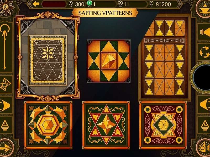 Triangular Mysteries Unveiled Gameplay Triangular Mysteries Unveiled gameplay screenshot showing intricate puzzle patterns