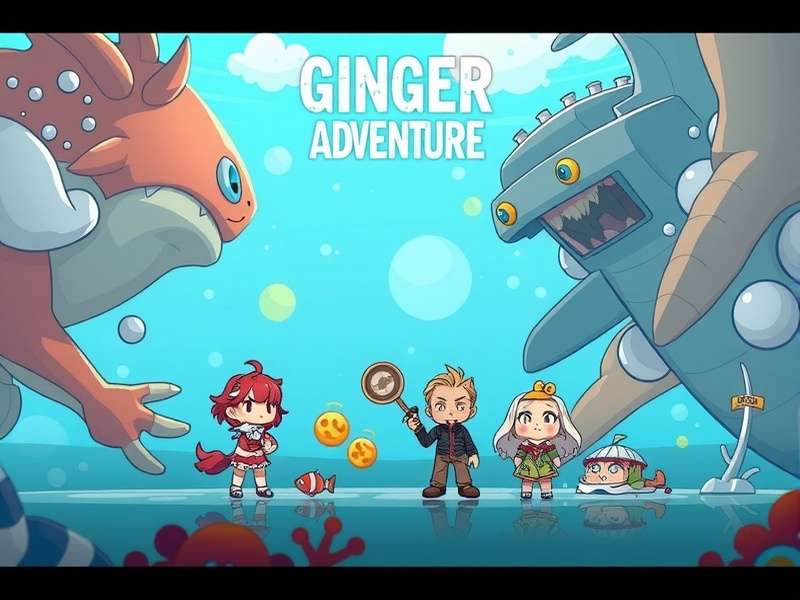 Ginger Ocean Adventure character lineup showing main protagonists