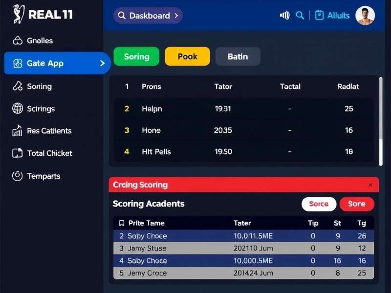 Real11 Super Cricket Elite Scoring Breakdown Example