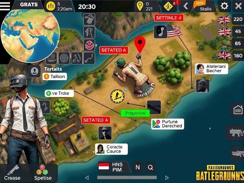 PUBG Platinum Champion 4 map showing various terrain types and locations