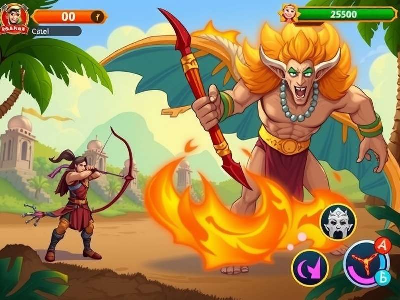 Boss Battle in Archero Glory India Quest Archero Glory India Quest boss battle scene