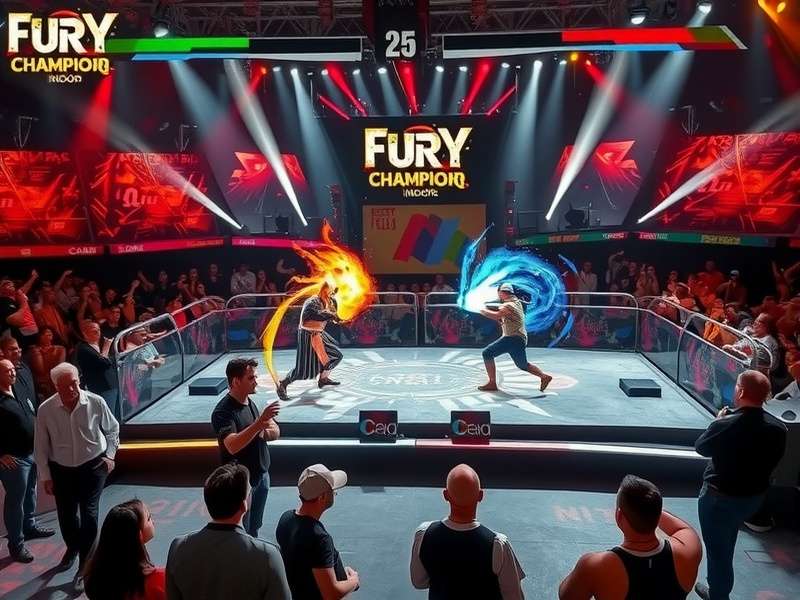 Fury Champion Indore tournament stage with live audience