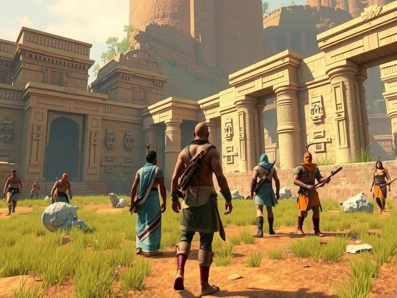 Ancient Odyssey Chieftain exploration gameplay showing character in ancient ruins