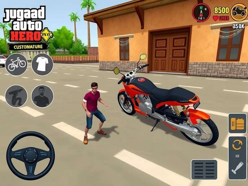 Jugaad Auto Hero Customization Options Jugaad Auto Hero vehicle customization interface