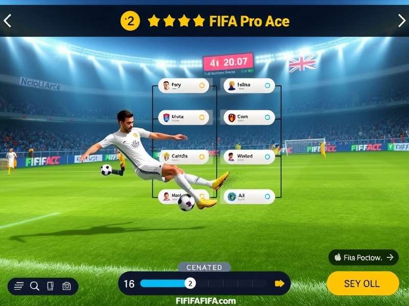 FIFA Pro Ace gameplay screenshot showing realistic football action