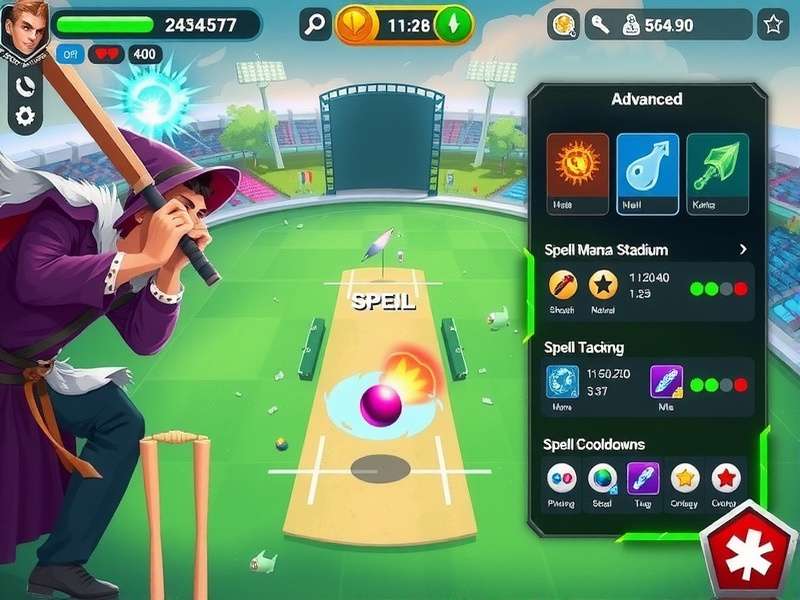 Advanced strategy interface showing mana tracking and spell cooldowns