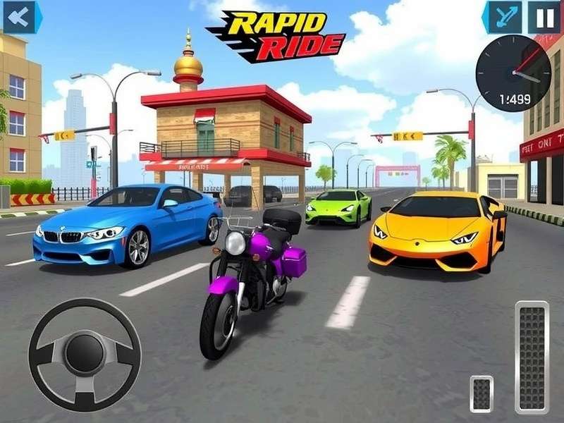 Rapid Ride Dash Indian City Racing Rapid Ride Dash gameplay showing Indian city environment