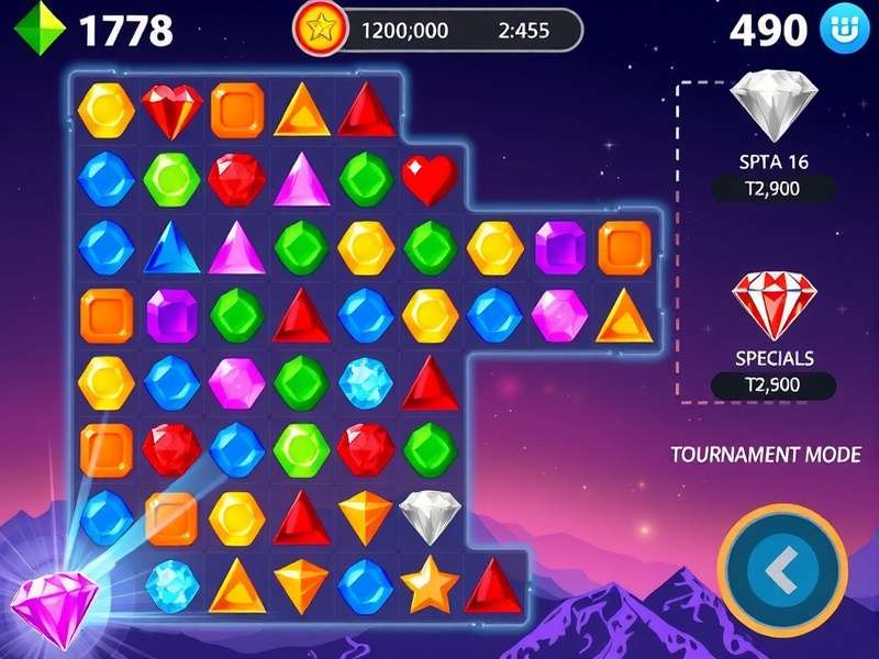 Competitive Tournament Mode in Diamond Chase Star Diamond Chase Star tournament mode interface