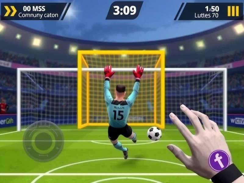 Pro Goalkeeper Wizard Control System Pro Goalkeeper Wizard control tutorial showing swipe gestures