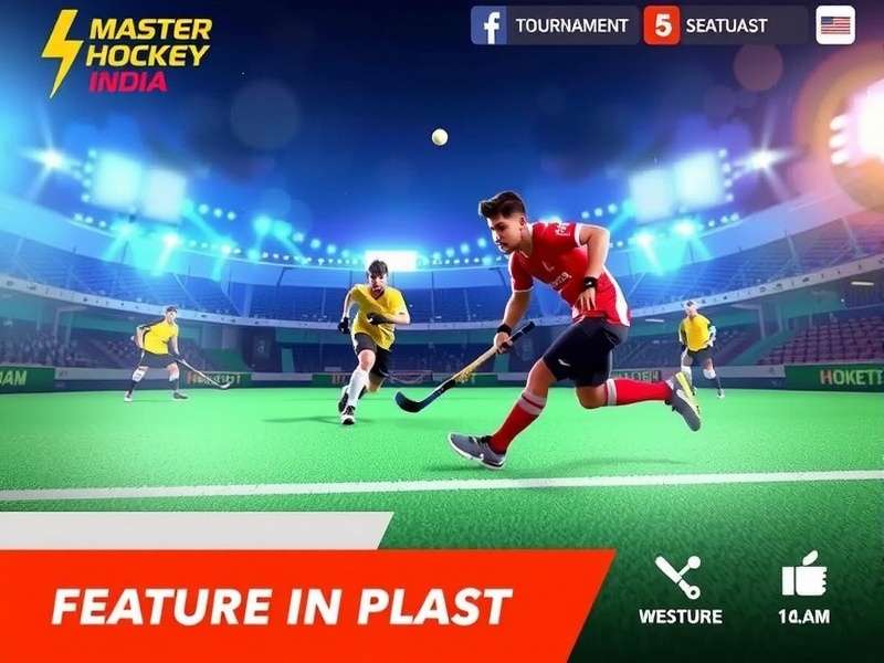 Master Hockey India gameplay screenshot showing realistic hockey action