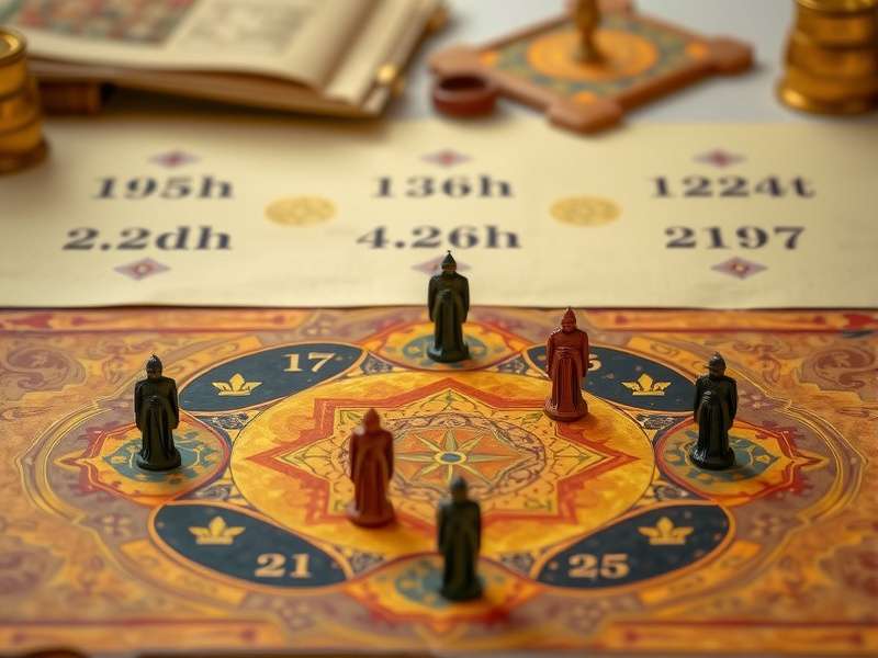Traditional Tarn Taran Glorious Path Game Board Traditional Indian board game setup showing Tarn Taran Glorious Path