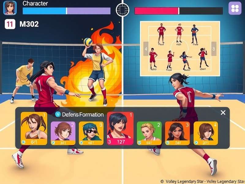 Volley Legendary Star gameplay screenshot showing intense volleyball action