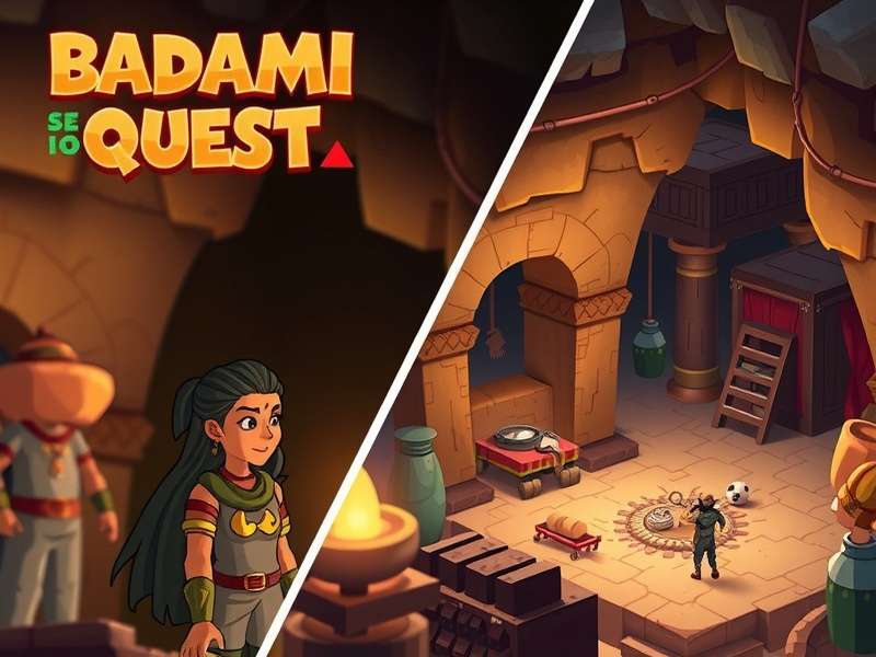 Badami Cave Quest - Official Game Art Badami Cave Quest Game Cover Art