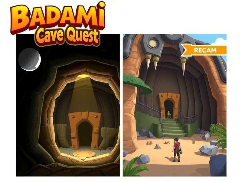 Badami Cave Quest Exploration Gameplay Gameplay screenshot showing cave exploration