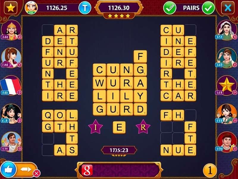 Durga Word Puzzle Frenzy Gameplay Durga Word Puzzle Frenzy gameplay interface showing word grids and scoring system