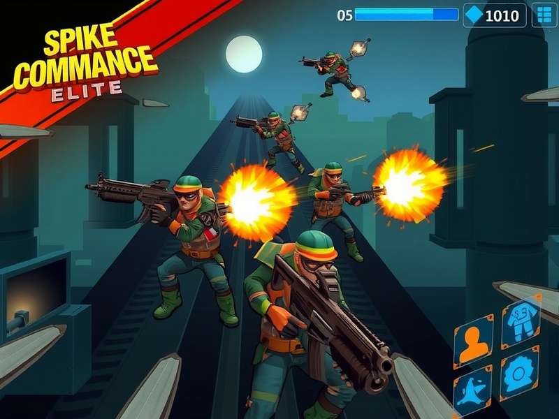 Spike Commando Elite gameplay screenshot showing intense combat action