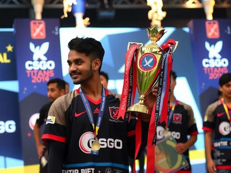 CSGO India Titans championship trophy celebration