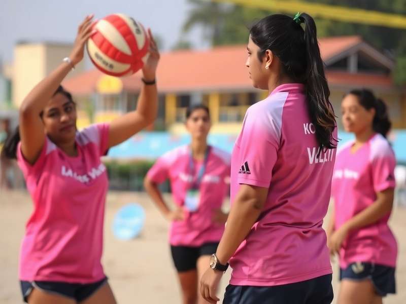 Beach Volley India Queens team training session on the beach